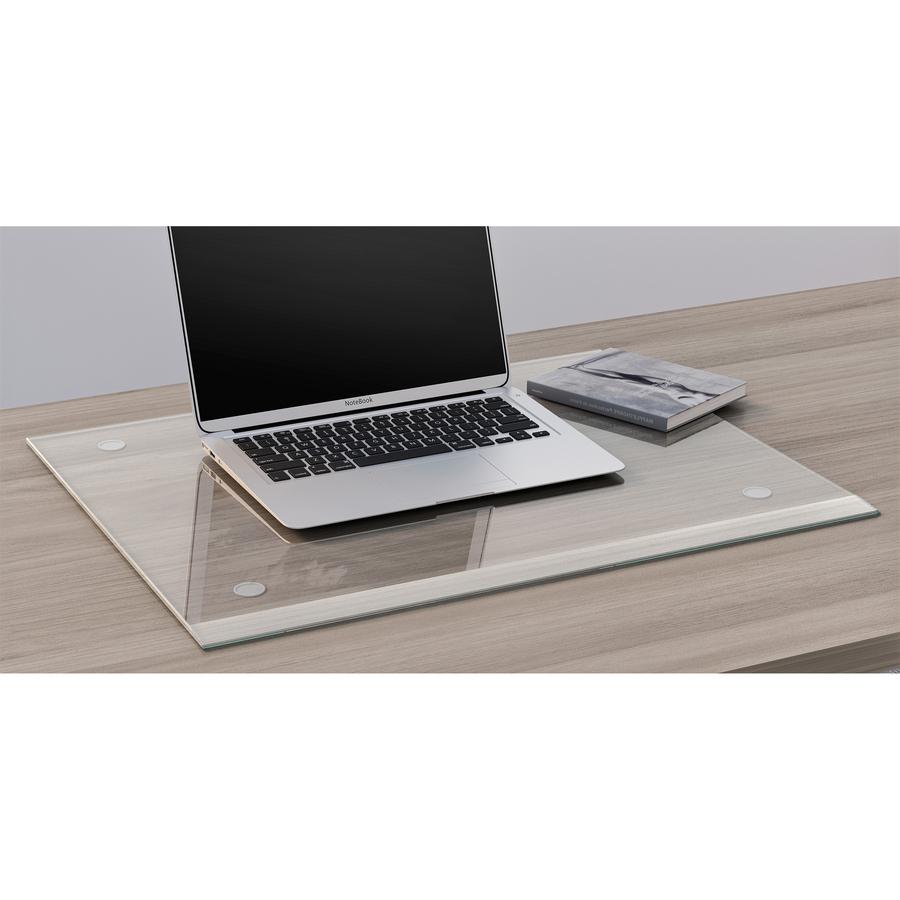 Lorell Desk Pad - Rectangular - 36" Width - Rubber - Clear