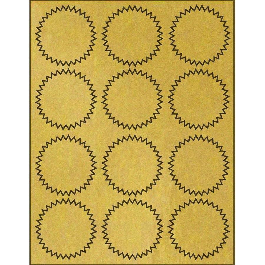 MACO Laser Gold Foil Notarial & Certificate Labels - Round - 2.50" Diameter - Self-adhesive, Permanent - Gold - 300 / Pack