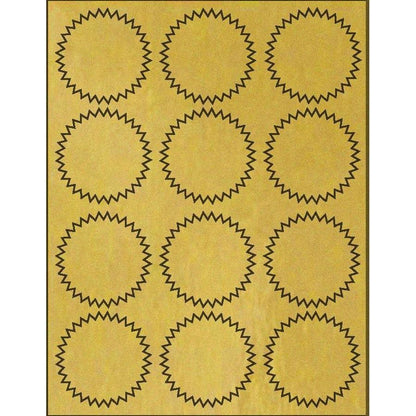 MACO Laser Gold Foil Notarial & Certificate Labels - Round - 2.50" Diameter - Self-adhesive, Permanent - Gold - 300 / Pack