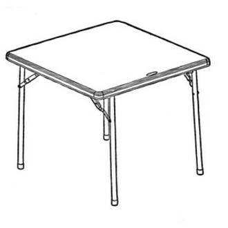 Lorell Ultra-Lite Banquet Folding Table - Square Top - 600 lb Capacity - 29" Height x 36" Width x 36" Depth - Gray, Powder Coated - 1 Each