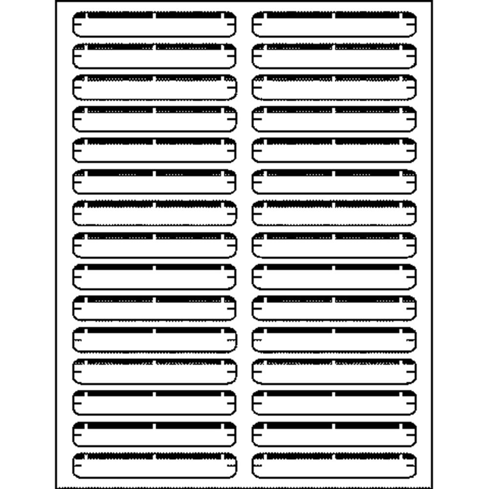 Business Source Laser/Inkjet File Folder Labels - 21/32" Width x 3 7/16" Length - Permanent Adhesive - Rectangle - Laser, Inkjet - Assorted - 30 / Sheet - 750 / Pack - Jam-free, Lignin-free, Self-adhe