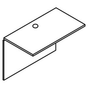 Lorell Essentials Series Bridge - 47.3" x 23.6" x 1" x 29.5" - Finish: Cherry, Laminate - Grommet, Modesty Panel