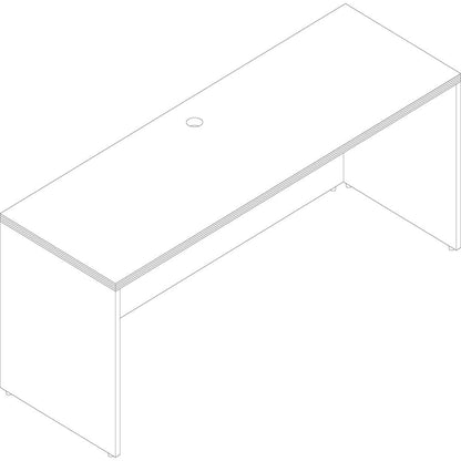 Lorell Chateau Series 8' Rectangular Tabletop - 94.5" x 47.3"1.4" - Reeded Edge - Material: P2 Particleboard - Finish: Mahogany Laminate - Durable - For Meeting