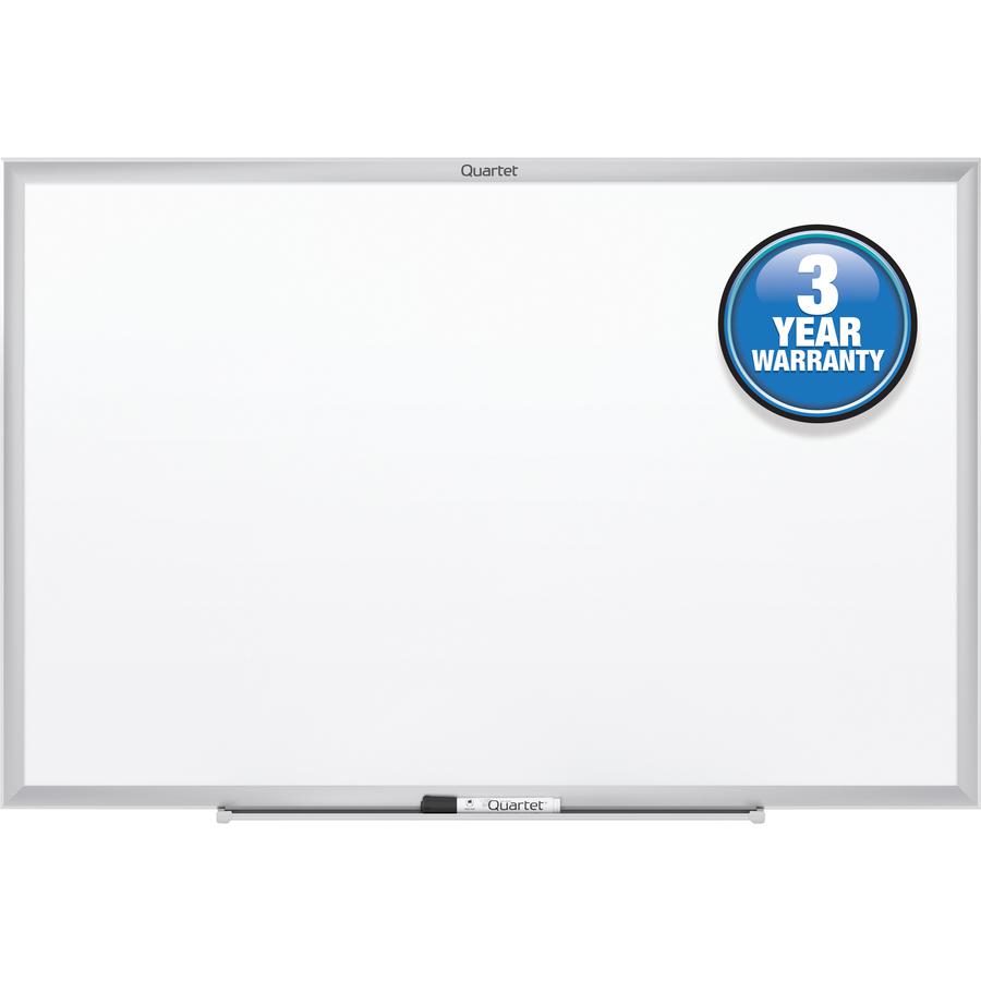Quartet Classic Whiteboard - 24" (2 ft) Width x 18" (1.5 ft) Height - White Melamine Surface - Silver Aluminum Frame - Horizontal/Vertical - 1 Each