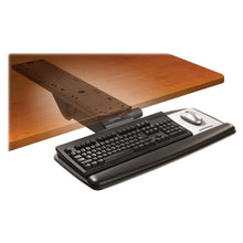 3M Easy Adjust Keyboard Tray with Standard Keyboard and Mouse Platform - 23" Height x 25.5" Width x 12" Depth - Black - 1