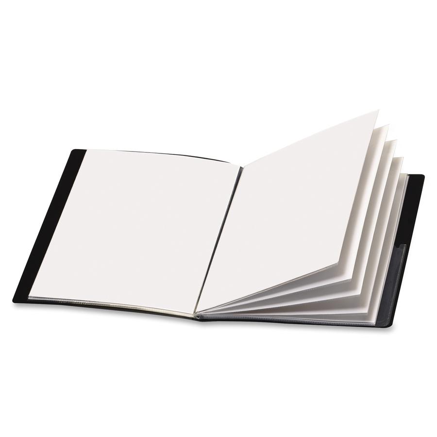 Cardinal ShowFile 50132 Letter Presentation Book - 8 1/2" x 11" - 24 Sheet Capacity - 12 Internal Pocket(s) - Poly - Black - 1 Each