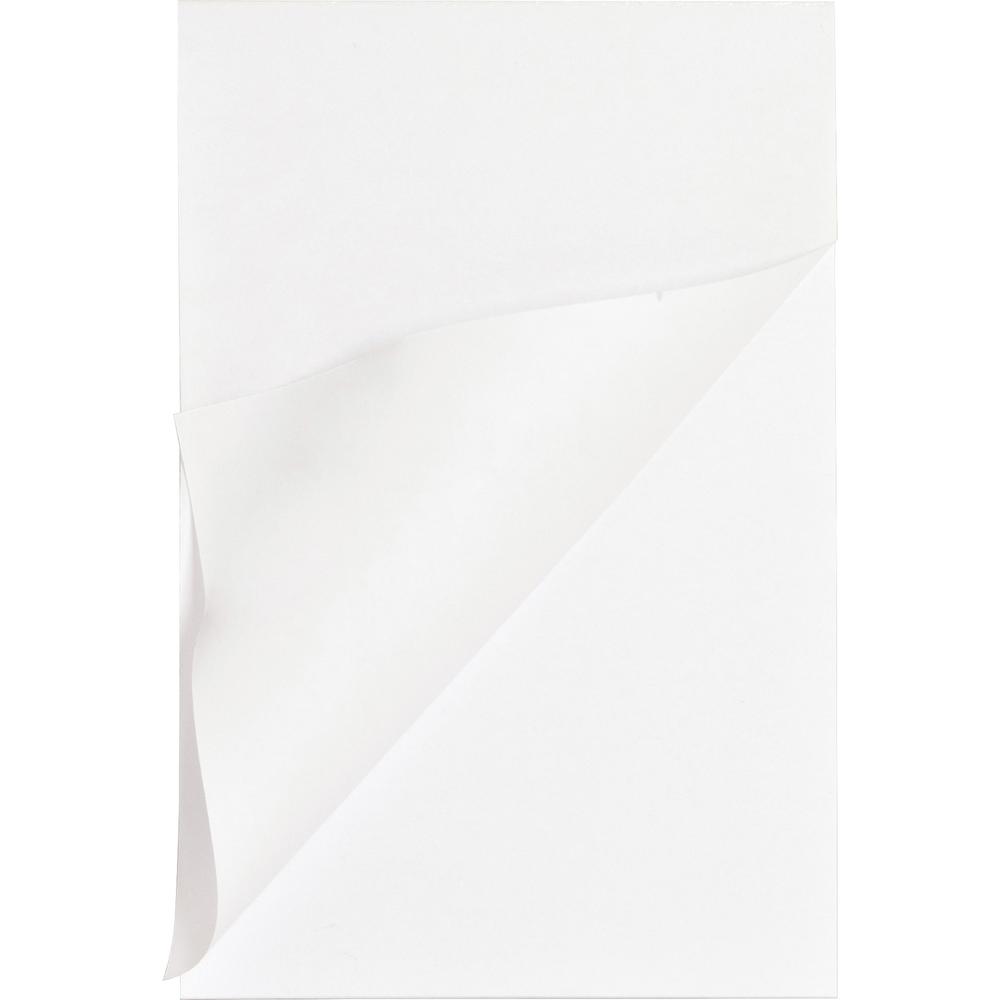 Business Source Plain Memo Pads - 100 Sheets - Plain - Glued - Unruled - 15 lb Basis Weight - 4" x 6" - White Paper - Chipboard Backing - 1 Dozen