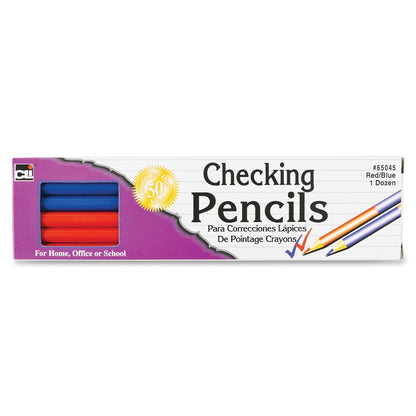 CLI Checking Pencils - Red, Blue Lead - 1 / Box