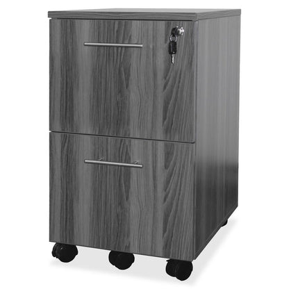 Mayline Gray Laminate File/File Mobile Pedestal File - 18" x 15.5" x 26.8" - 2 x File Drawer(s) - Material: Steel - Finish: Gray, Laminate - Stain Resistant, Water Resistant, Abrasion Resistant, Drawe