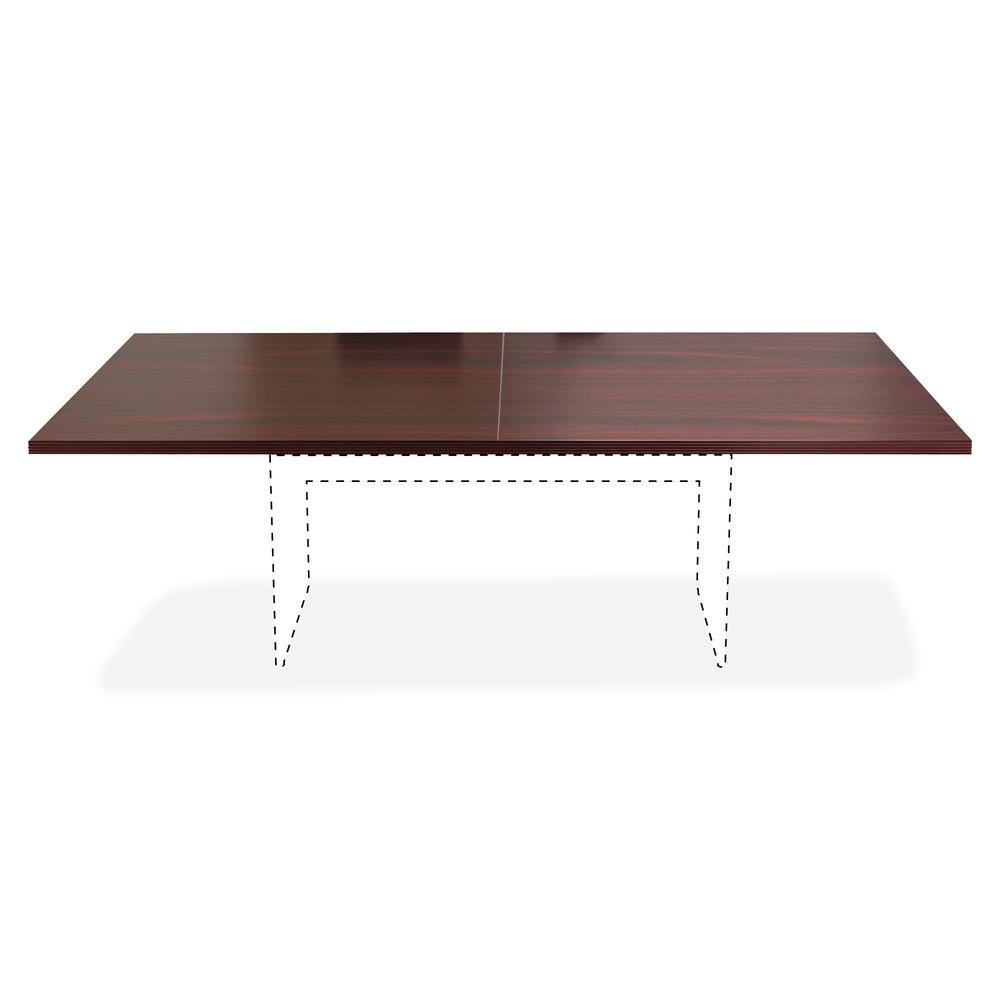 Lorell Chateau Series 8' Rectangular Tabletop - 94.5" x 47.3"1.4" - Reeded Edge - Material: P2 Particleboard - Finish: Mahogany Laminate - Durable - For Meeting
