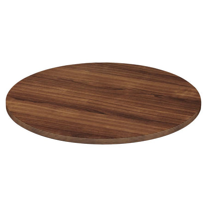 Lorell Chateau Series Round Conference Tabletop - 1.4"48" , 0.1" Edge - Reeded Edge - Finish: Walnut Laminate