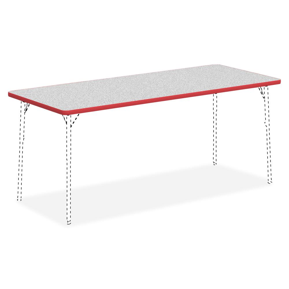Lorell Classroom Activity Tabletop - Gray Nebula Rectangle, High Pressure Laminate (HPL) Top - 72" Table Top Width x 30" Table Top Depth x 1.13" Table Top Thickness - Assembly Required - 1 Each