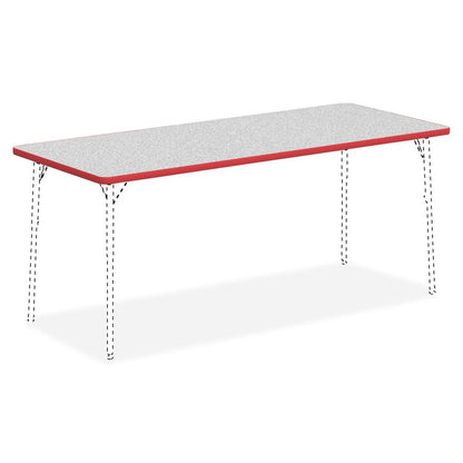 Lorell Classroom Activity Tabletop - Gray Nebula Rectangle, High Pressure Laminate (HPL) Top - 72" Table Top Width x 30" Table Top Depth x 1.13" Table Top Thickness - Assembly Required - 1 Each