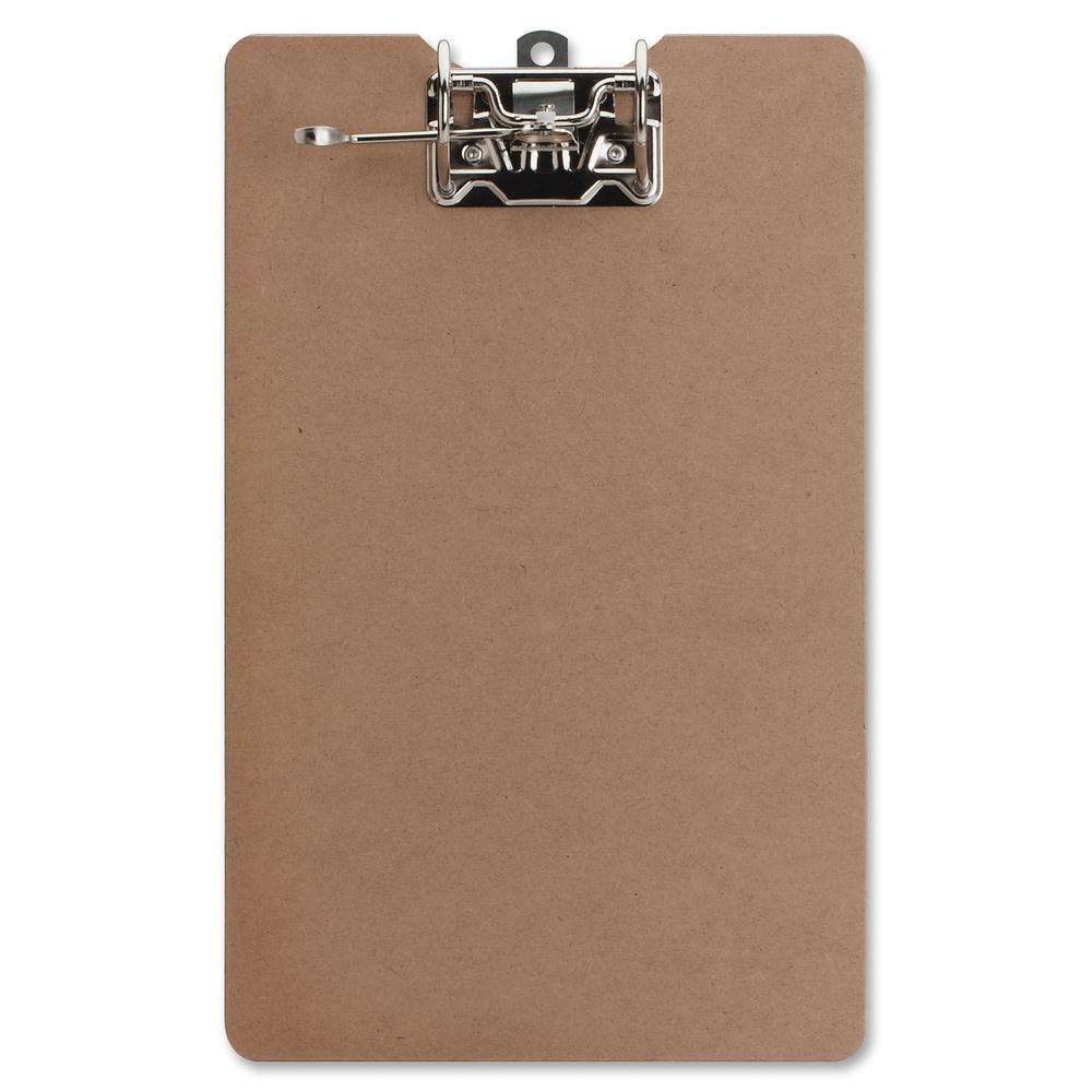 Business Source Lever Archboard - 2" Clip Capacity - 8 1/2" x 14" - Lever Arch - Hardboard - Brown - 1 Each