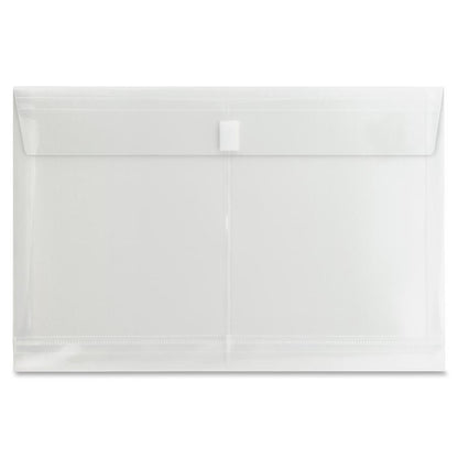 Business Source Legal File Pocket - 8 1/2" x 14" - 1" Expansion - Clear - 1 Each