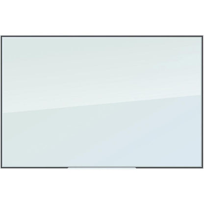 U Brands Frosted Glass Dry Erase Board - 23" (1.9 ft) Width x 35" (2.9 ft) Height - Frosted White Tempered Glass Surface - White Aluminum Frame - Rectangle - Horizontal/Vertical - 1 Each