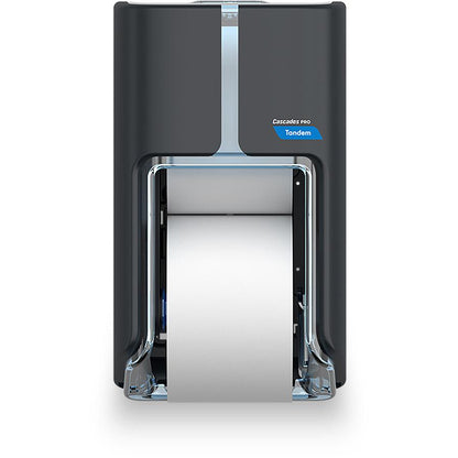 Cascades PRO Tandem DHC Bath Tissue Dispenser - Touchless Dispenser - 2220 x Sheet - 12" Height x 6.6" Width x 7" Depth - Dark Gray - Hygienic, Jam-free, Key Lock - 1 Each