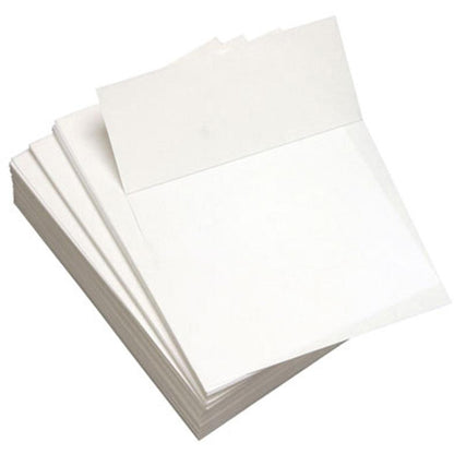 Lettermark Punched & Perforated Papers with Perforations 3-2/3" from the Bottom - White - 92 Brightness - Letter - 8 1/2" x 11" - 20 lb Basis Weight - 75 g/m² Grammage - 2500 / Carton - 2500 Shee