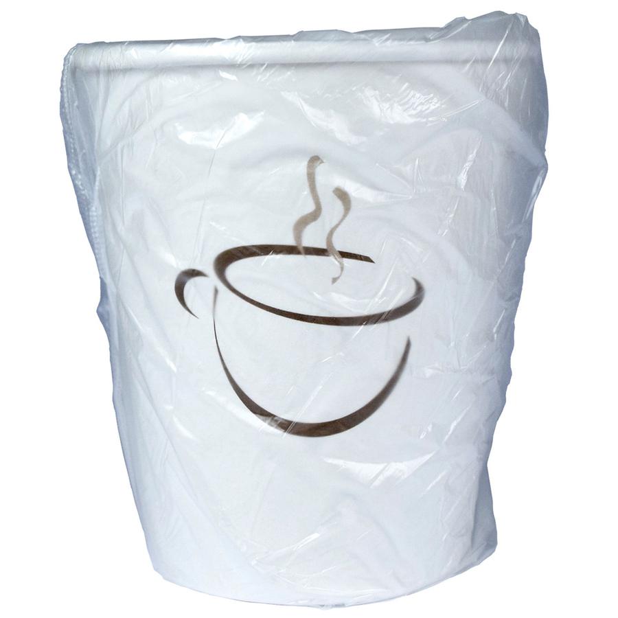 RDI 9 oz Single Wall Wrapped Hot Paper Cups - 1000 / Carton - White - Paper - Hot Drink, Beverage, Coffee, Hot Chocolate, Tea