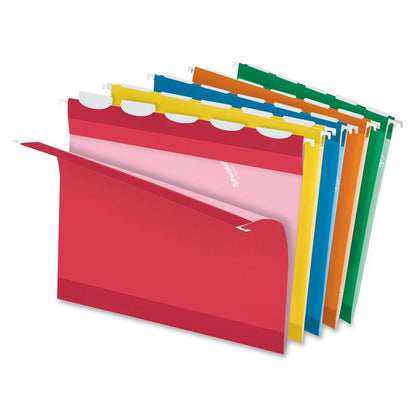 Pendaflex Ready-Tab 1/5 Tab Cut Letter Recycled Hanging Folder - 8 1/2" x 11" - Assorted - 10% Recycled - 25 / Box