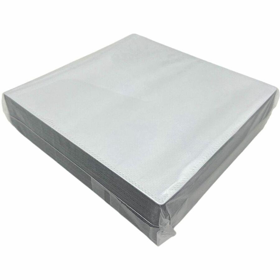 Compucessory Self-Adhesive Poly CD/DVD Holders - 1 x CD/DVD Capacity - White - Polypropylene - 50 / Pack