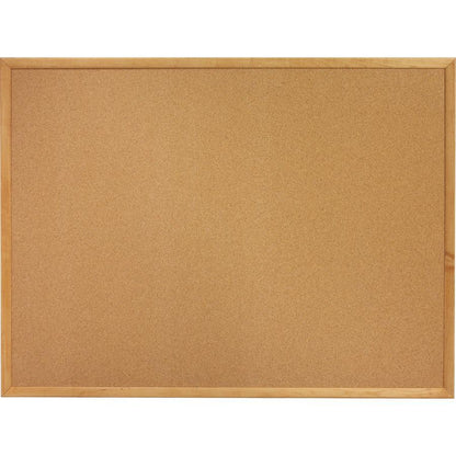 Quartet Classic Series Cork Bulletin Board - 48" Height x 72" Width - Brown Natural Cork Surface - Self-healing, Flexible, Durable - Oak Frame - 1 Each