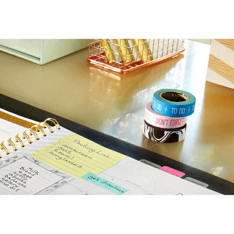 Post-it&reg; Notes Original Lined Notepads - 1200 - 3" x 3" - Square - 100 Sheets per Pad - Ruled - Yellow - Paper - Removable - 12 / Pack