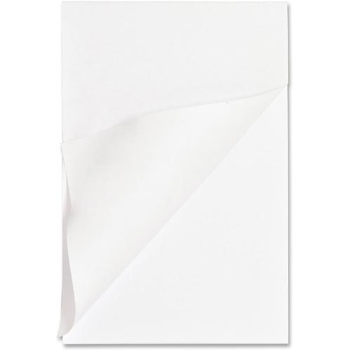 Business Source Plain Memo Pads - 100 Sheets - Plain - Glued - Unruled - 15 lb Basis Weight - 4" x 6" - White Paper - Chipboard Backing - 1 Dozen