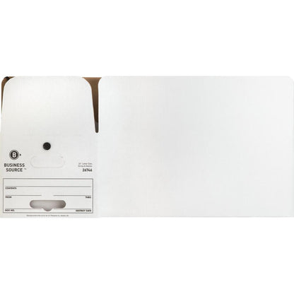 Business Source Medium Duty Letter Size Storage Box - Internal Dimensions: 12" Width x 24" Depth x 10" Height - External Dimensions: 12.3" Width x 24.1" Depth x 10.8" Height - Media Size Supported: Le