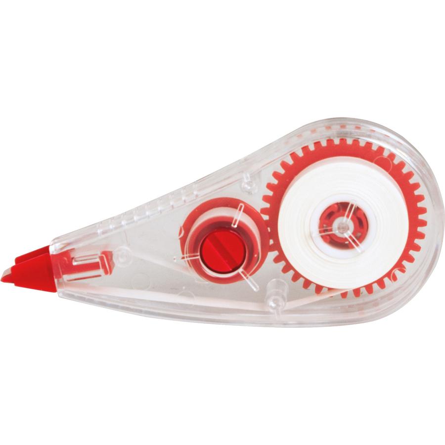 Integra White Correction Tape - 0.20" Width x 19.69 ft Length - White TapeWhite Dispenser - Non-refillable - 12 / Box - White