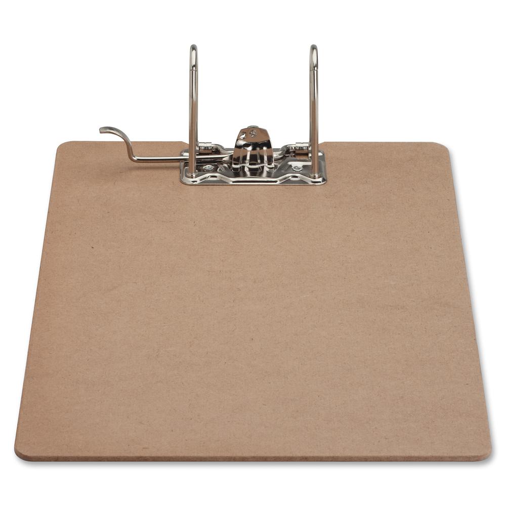 Business Source Lever Archboard - 2" Clip Capacity - 8 1/2" x 14" - Lever Arch - Hardboard - Brown - 1 Each