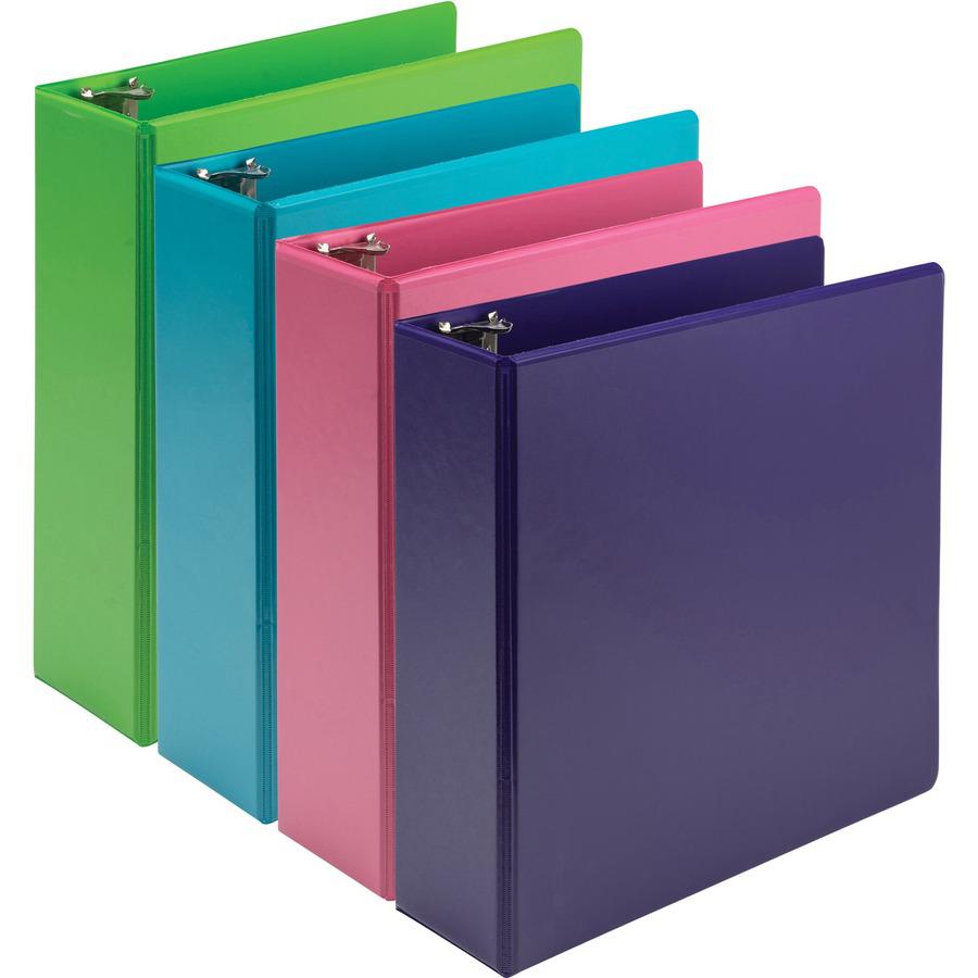 Samsill Earthchoice Durable View Binder - 3" Binder Capacity - Letter - 8 1/2" x 11" Sheet Size - 550 Sheet Capacity - 3" Ring - 3 x Round Ring Fastener(s) - 2 Internal Pocket(s) - Chipboard - Assorte