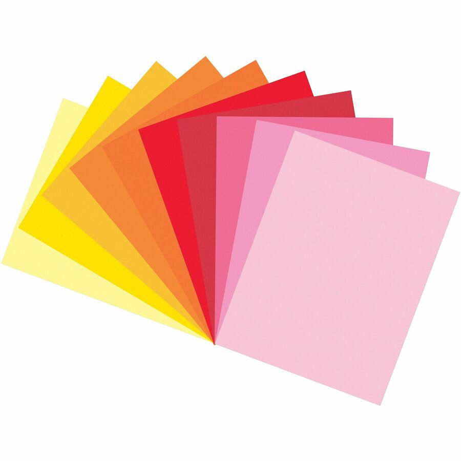 Tru-Ray Construction Paper - Construction, Art Project, Craft Project - 9"Width x 12"Length - 12 / Carton - Orange, Yellow, Electric Orange, Pink, Shocking Pink, Light Yellow, Pumpkin, Gold, Festive R