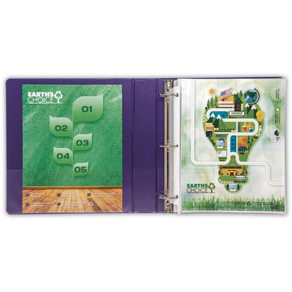 Samsill Earth's Choice Plant-based View Binders - 1 1/2" Binder Capacity - Letter - 8 1/2" x 11" Sheet Size - 3 x Round Ring Fastener(s) - Chipboard, Polypropylene, Plastic - Purple - Recycled - Bio-b