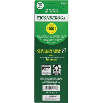 Ticonderoga Beginner No. 2 Pencils with Erasers - #2 Lead - Yellow Barrel - 1 Dozen