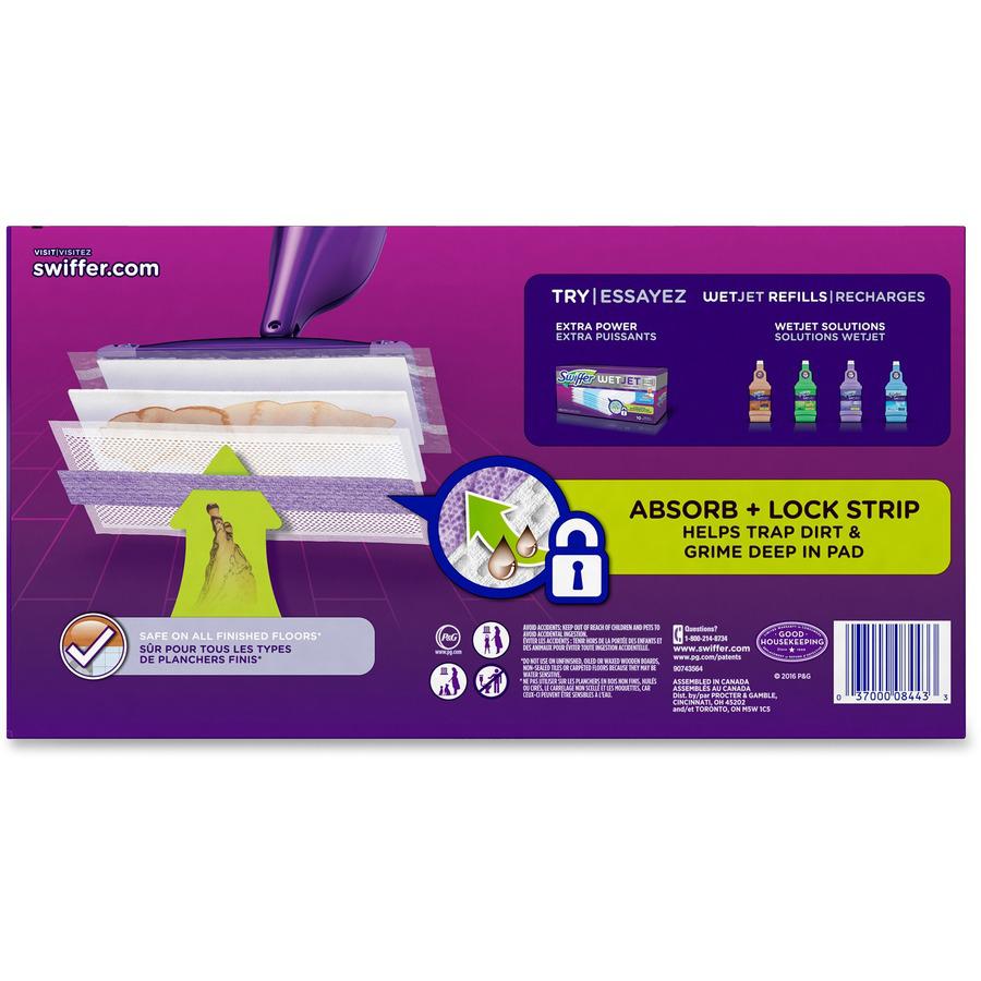 Swiffer WetJet Mopping Pad Refill - 10" Length - Cotton - Green - 96 / Carton