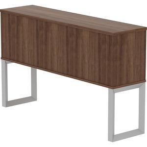 Lorell Relevance Series Freestanding Hutch - 59" x 15"36" - 3 Shelve(s) - Finish: Walnut Laminate