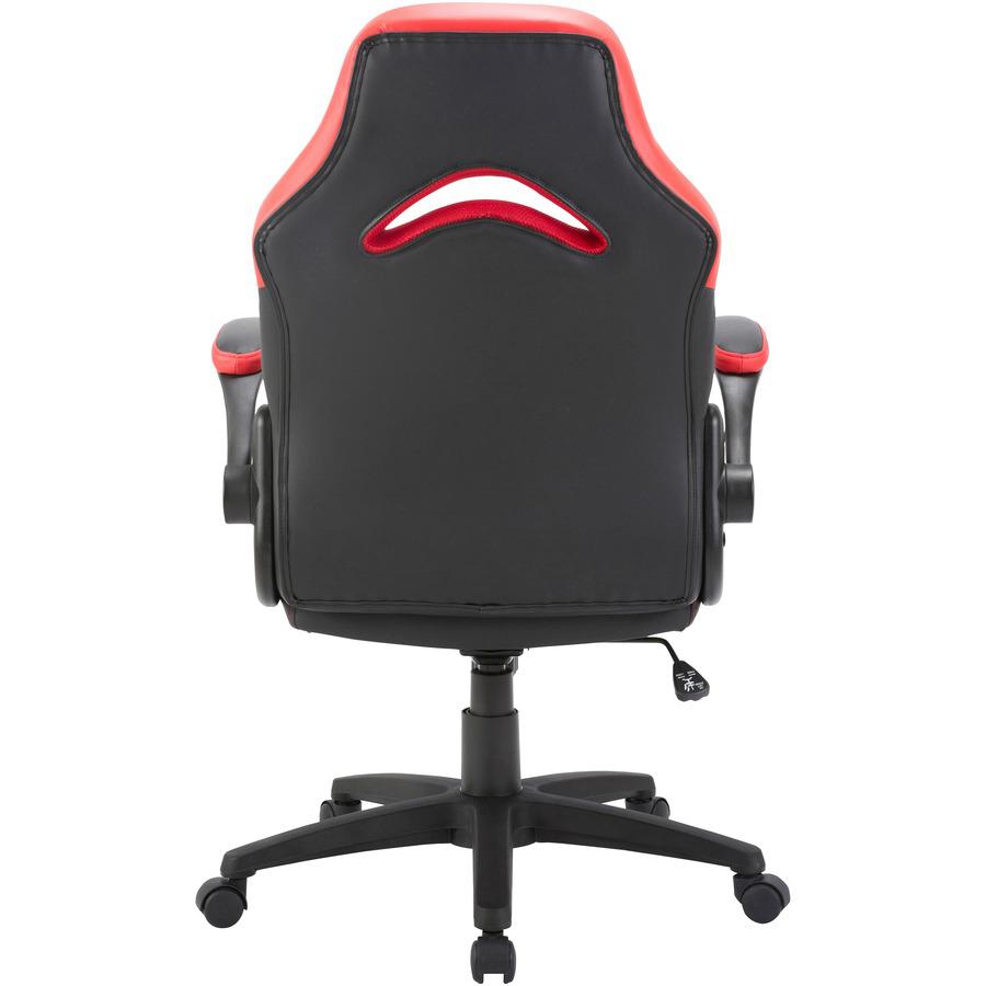Lorell Bucket Seat High-back Gaming Chair - Red, Black Seat - Red, Black Back - 5-star Base - 28" Length x 20.5" Width x 47.5" Height