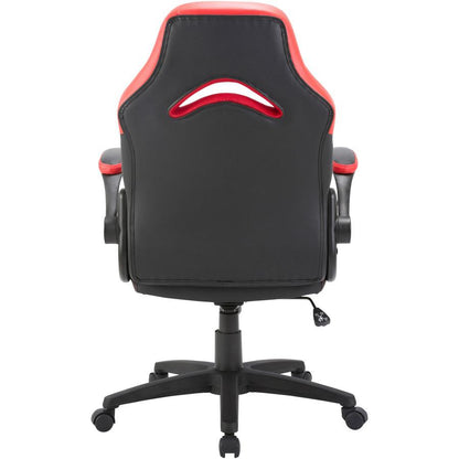 Lorell Bucket Seat High-back Gaming Chair - Red, Black Seat - Red, Black Back - 5-star Base - 28" Length x 20.5" Width x 47.5" Height