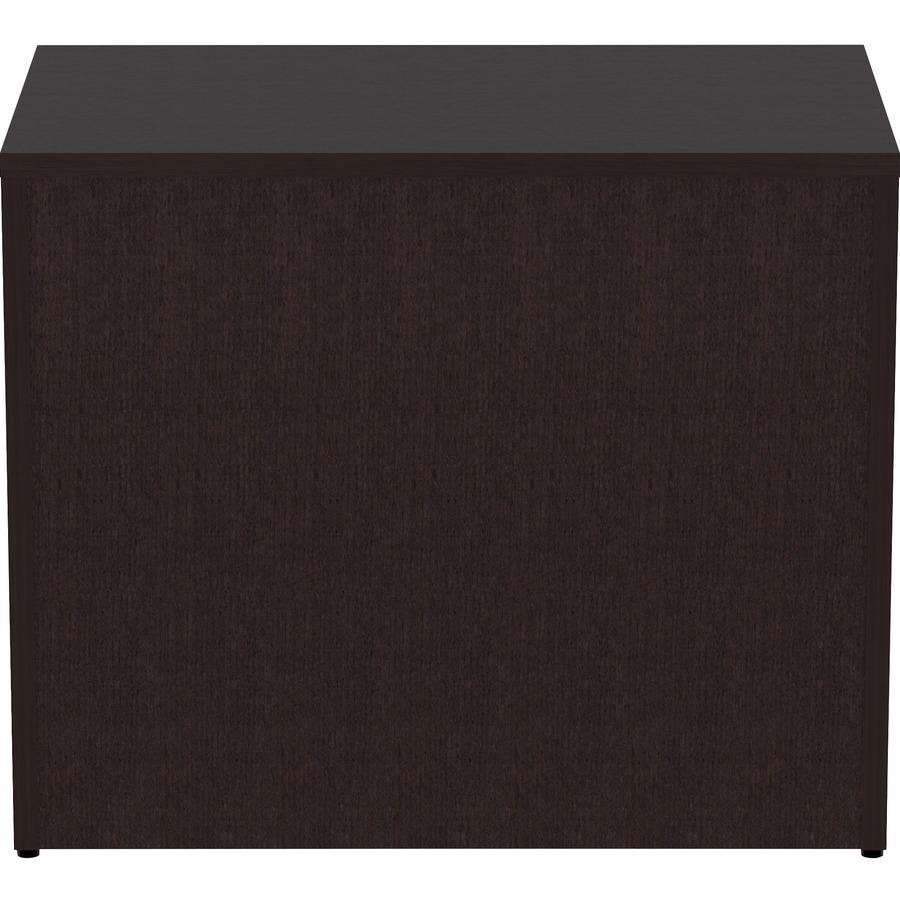 Lorell Essentials Series 2-Door Storage Cabinet - 36" x 22.5"29.5" Cabinet, 0.7" Panel - 2 Door(s) - Material: Laminate - Finish: Espresso