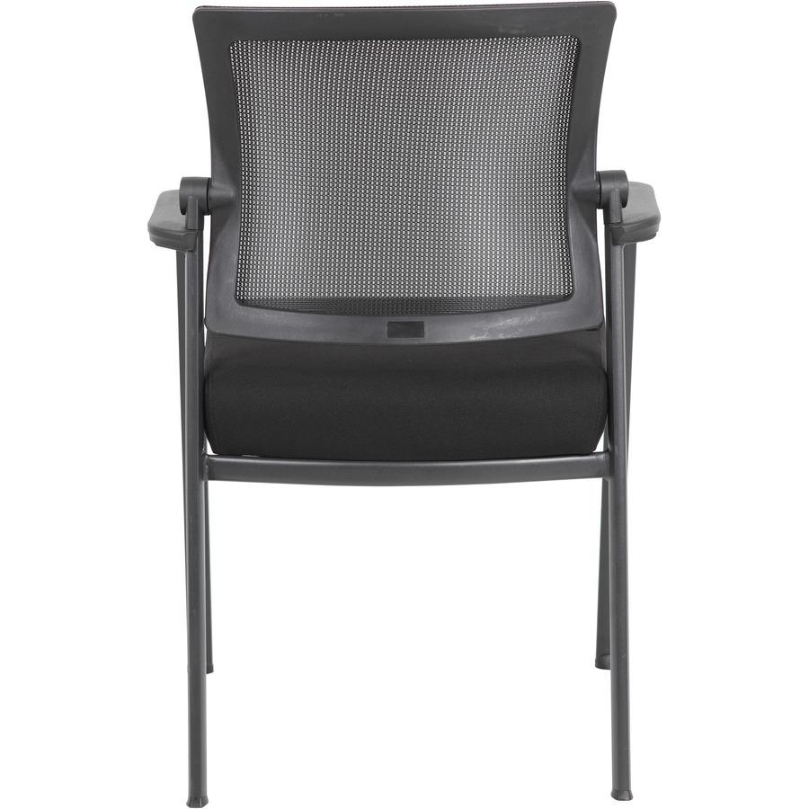 Boss Mesh 4-Legged Guest Chair - Black Seat - Black Mesh Back - Tubular Steel Frame - Four-legged Base - 1 / Carton