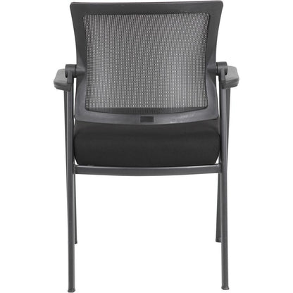 Boss Mesh 4-Legged Guest Chair - Black Seat - Black Mesh Back - Tubular Steel Frame - Four-legged Base - 1 / Carton