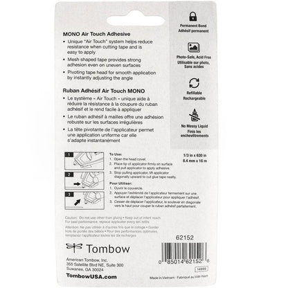 Tombow Mono Air Touch Power Net Tape Dispenser - 17.50 yd Length x 0.33" Width - Dispenser Included - 1 Each