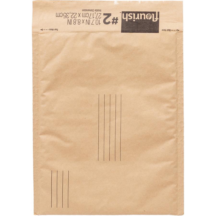 Duck Brand Flourish Honeycomb Recyclable Mailers - Mailing/Shipping - 8 4/5" Width x 10 45/64" Length - Seal - 1 Each - Brown