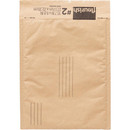 Duck Brand Flourish Honeycomb Recyclable Mailers - Mailing/Shipping - 8 4/5" Width x 10 45/64" Length - Seal - 1 Each - Brown