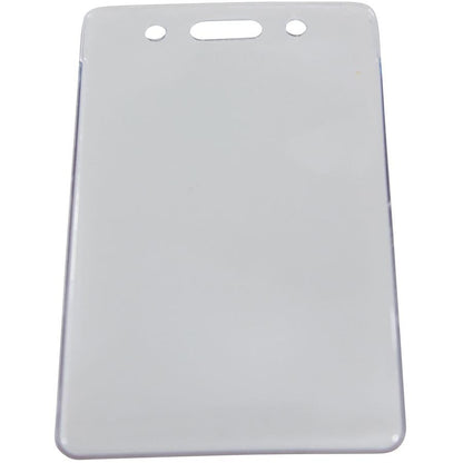 SICURIX Proximity Badge Holder - Support 2.37" x 3.50" Media - Vertical - Vinyl - 50 / Pack - Clear