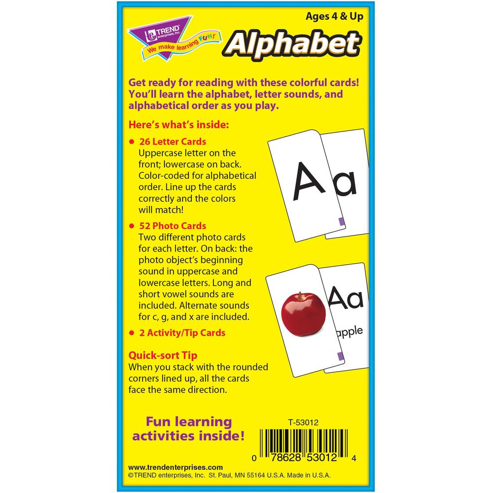 Trend Alphabet Flash Cards - Educational - 1 Each
