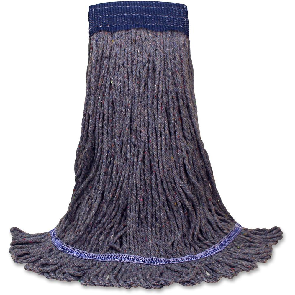 Genuine Joe 5" Headband Earth Mop Refill - Polyester Fiber - 12 / Carton
