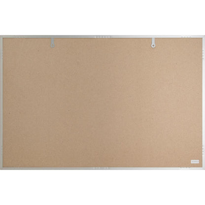 Lorell Bulletin Board - 18" Height x 24" Width - Cork Surface - Long Lasting, Warp Resistant - Silver Aluminum Frame - 1 Each