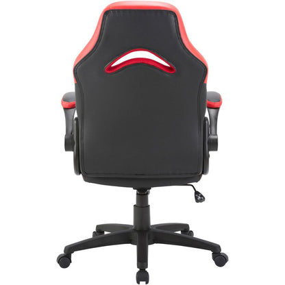 Lorell Bucket Seat High-back Gaming Chair - Red, Black Seat - Red, Black Back - 5-star Base - 28" Length x 20.5" Width x 47.5" Height
